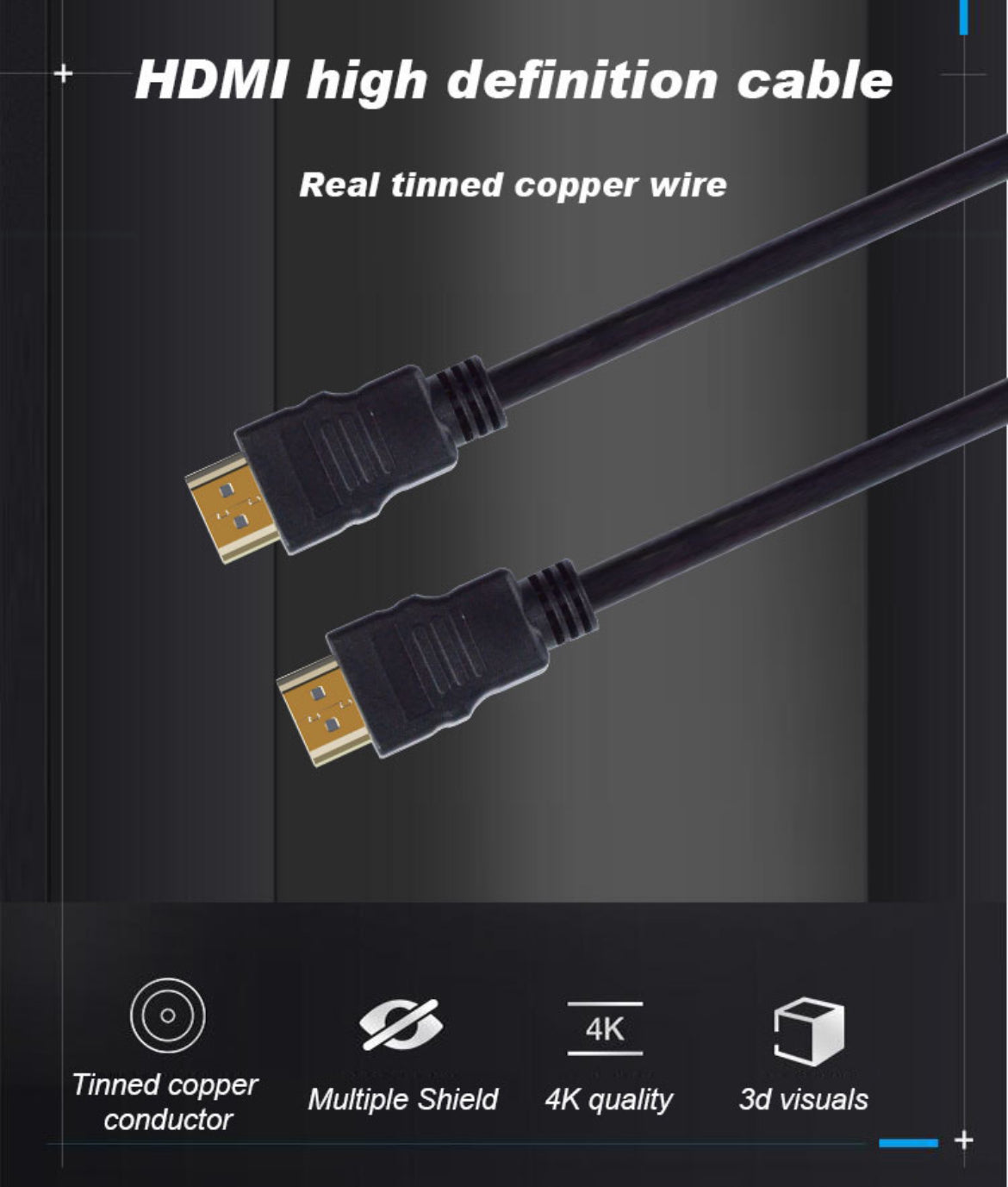 HDMI kabel - 3 Meter - Geschikt voor Playstation 5, TV en Xbox Series X - Ultra HDTV - 4K - Zwart