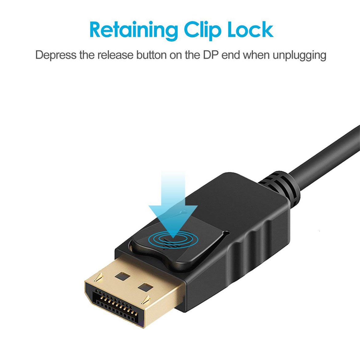 Displayport (male) naar HDMI (female) kabel - 24 cm - Zwart