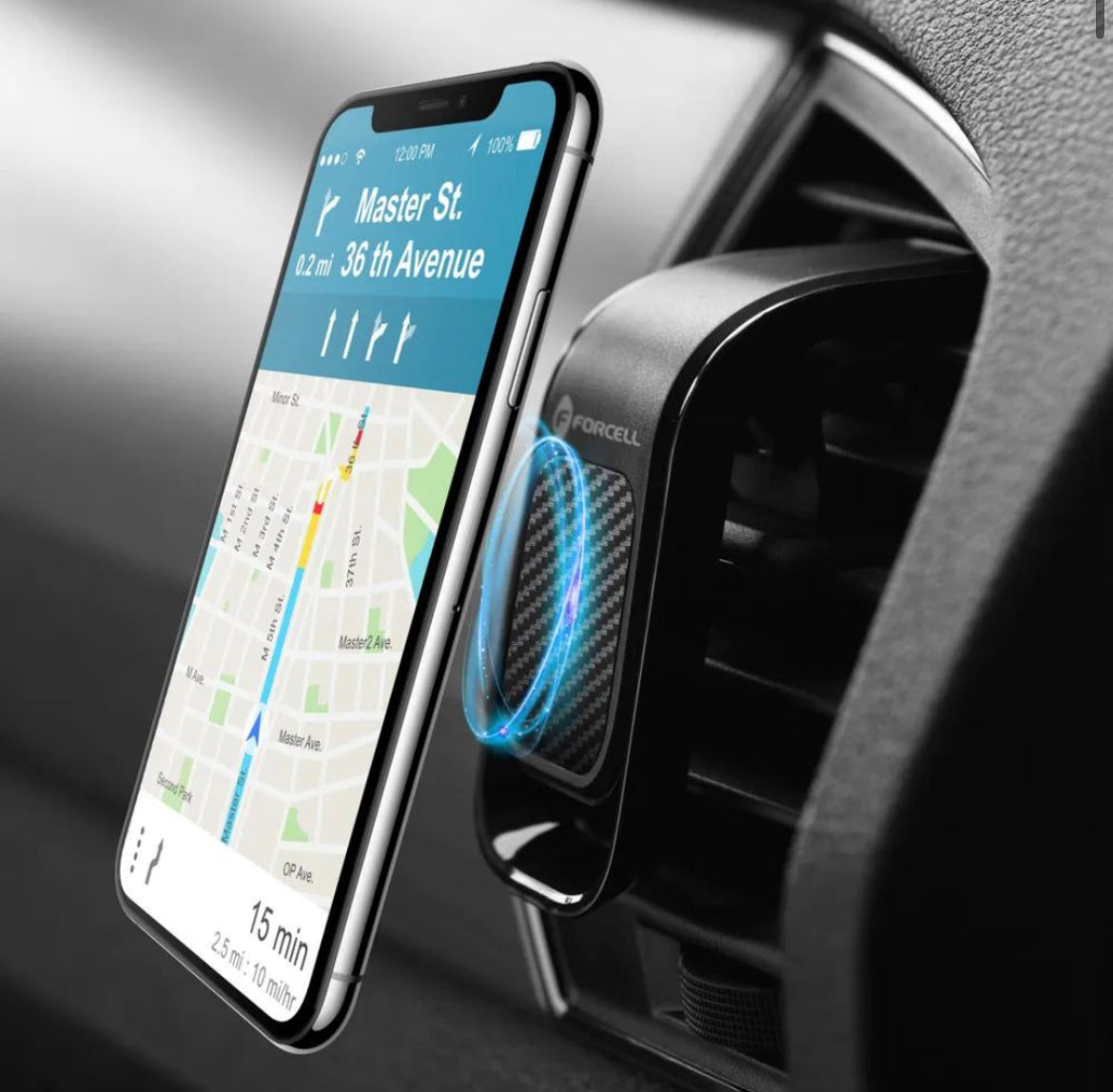 Magnetische Telefoon houder voor in Auto - Ventilatierooster - Zwart