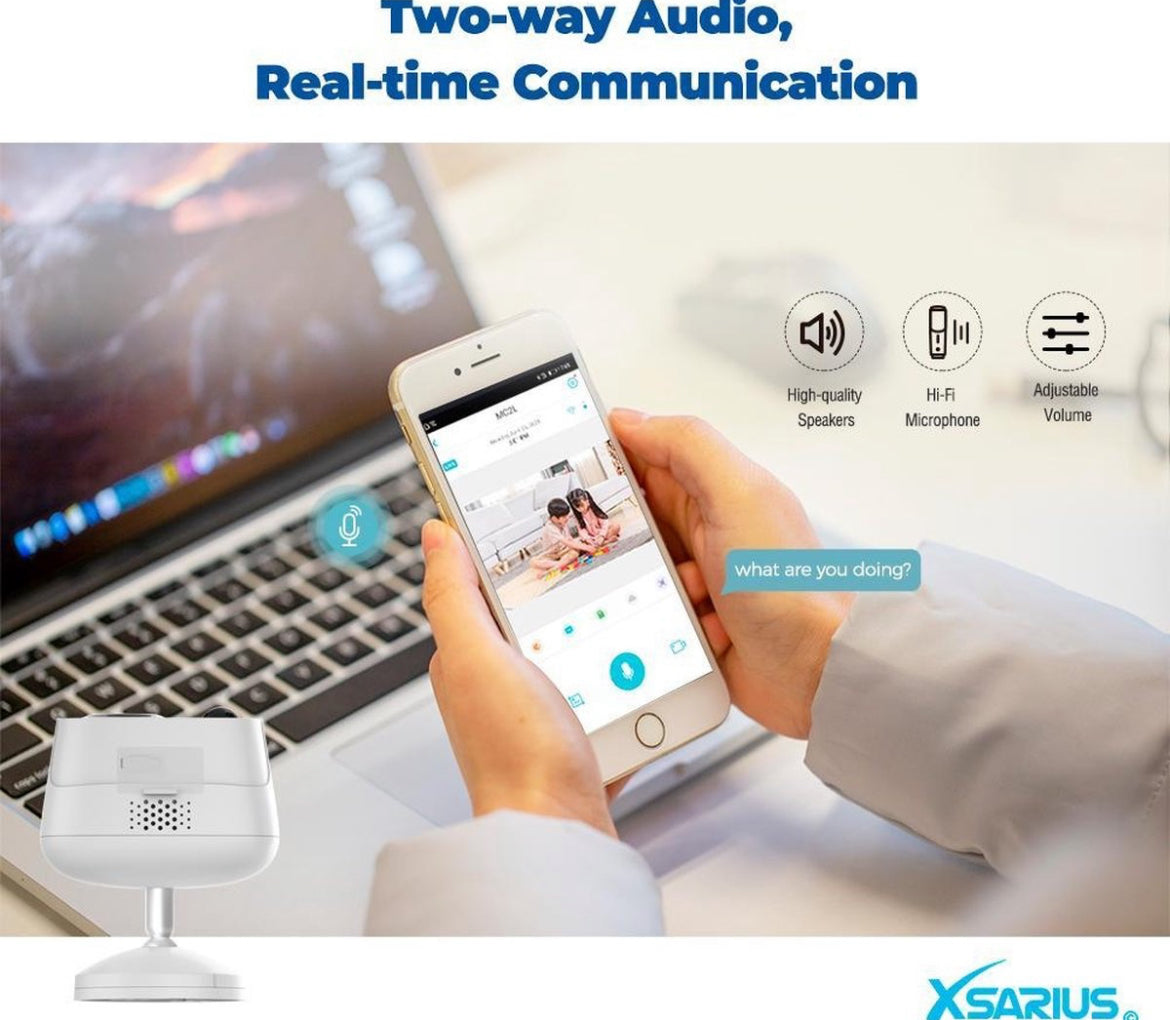Xsarius Mobicam Pro draadloze WiFi Camera met ingebouwde accu - tweeweg audio en bewegingsdetectie