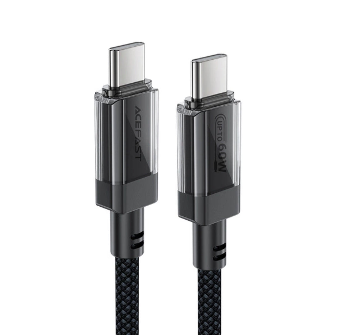USB-C naar USB-C kabel - Oplaadkabel - 1.2 Meter - 480 Mbps - 60W - Nylon - Zwart