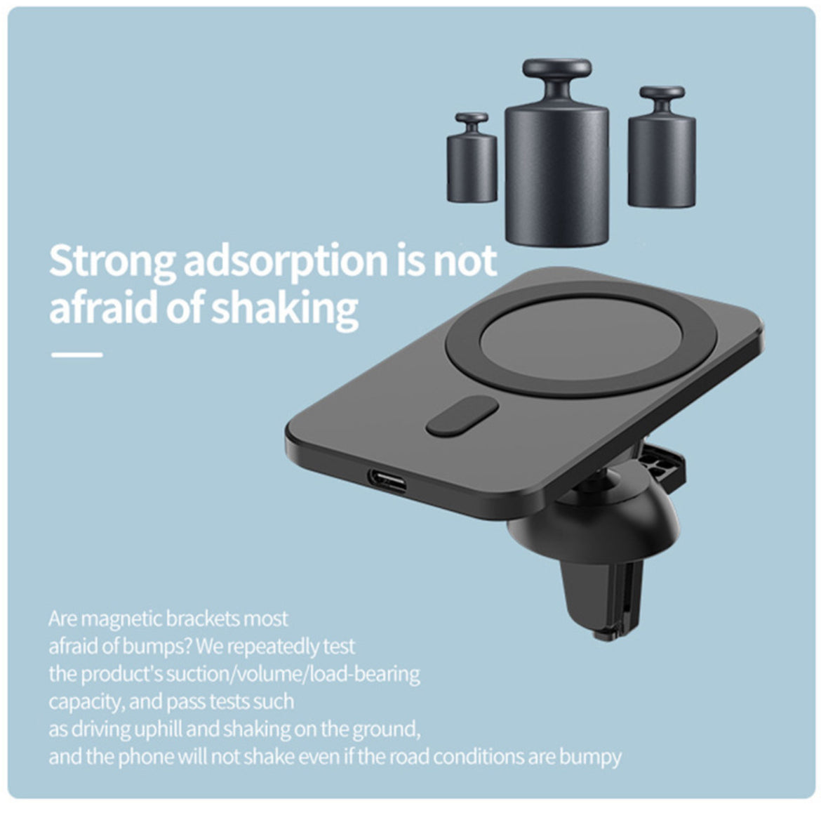 Autohouder Ventilatierooster - Telescopische Arm - magnetische ring - oplaadfunctie - Groen