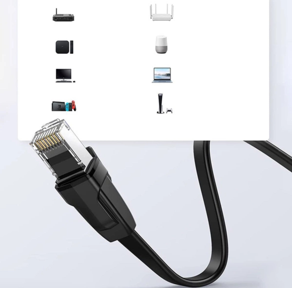 Internetkabel - Ethernet kabel - Cat6 - Tot 1000 Mbps - RJ45 - Zwart