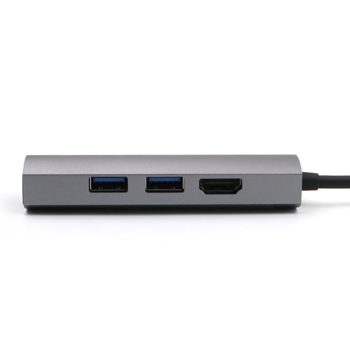 USB-C naar USB Splitter & HDMI Adapter USB Hub 3.0 - 4 Poorten - 4K- USB-C aansluiting - Aluminium - Zilver