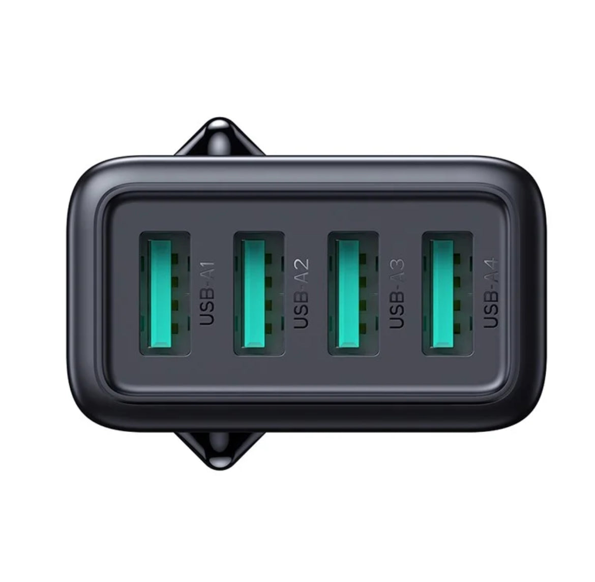 Oplader USB - 4 Poorten USB-A - Snellader 24W - Zwart