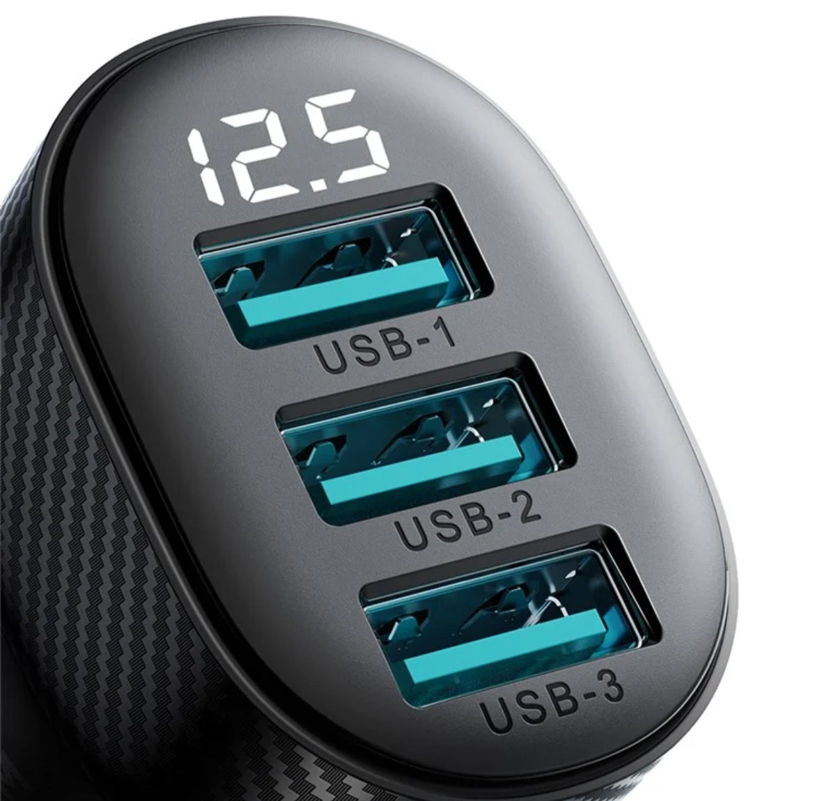 Autolader - Snellader - 3x USB poort - 5V / 3.4A - Zwart