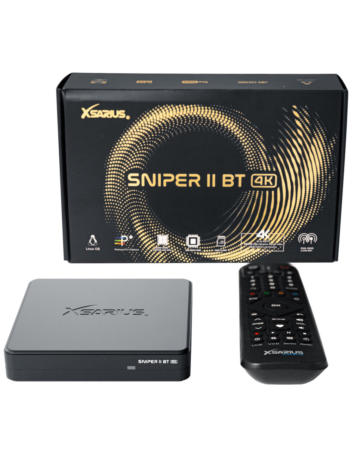XSARIUS Sniper 2 BT 4K UHD Linux OTT Mediastreamer
