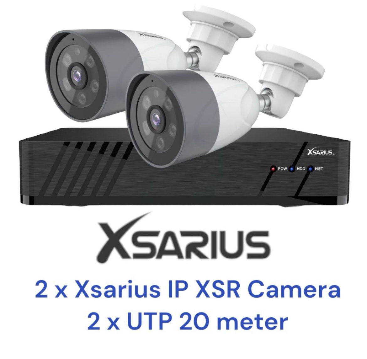 Xsarius XSR-2 Beveiligingscamera Set 2 POE Smart AI IP camera - 4MP Full HD 1080p