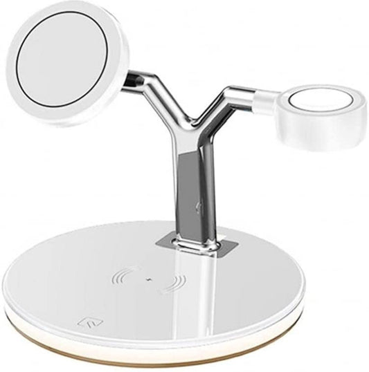 Draadloze snellader voor MagSafe -15W - 3 in 1 oplaadstation - Multifunctioneel docking station - Wit