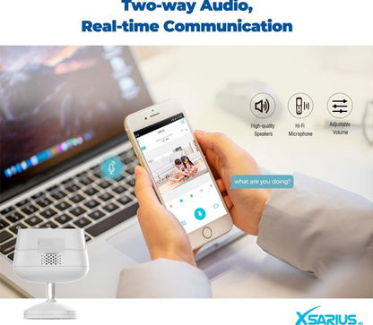 Xsarius Mobicam Pro draadloze WiFi Camera met ingebouwde accu - tweeweg audio en bewegingsdetectie