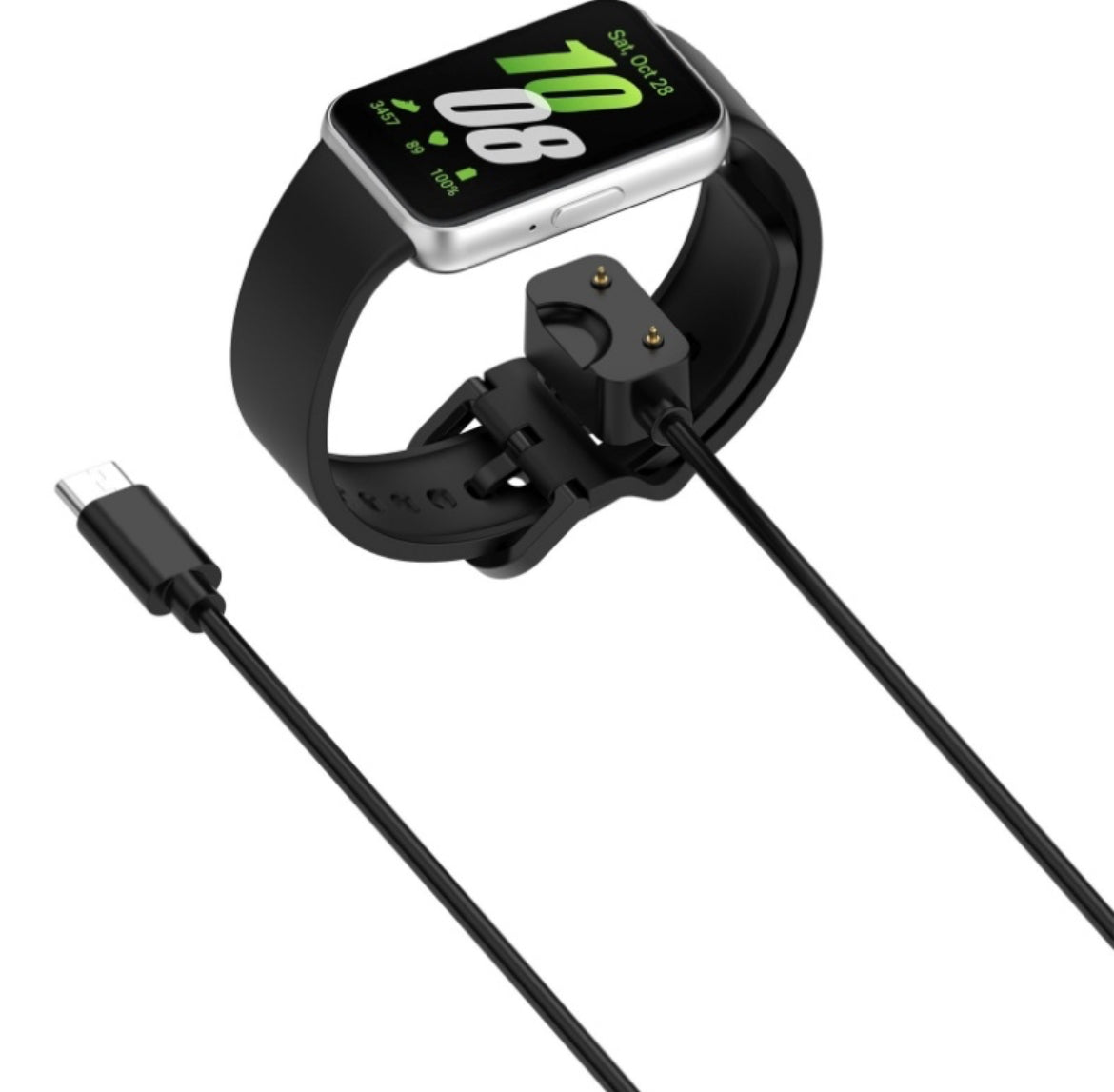 Oplaadkabel geschikt voor Samsung Galaxy Fit 3 - 1.0 Meter - USB-C - Zwart