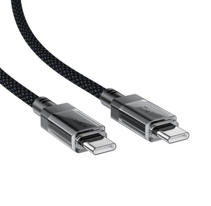 USB-C naar USB-C kabel - Oplaadkabel - 1.2 Meter - 480 Mbps - 60W - Nylon - Zwart