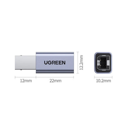 USB-C Naar USB-B Adapter - Printer Adapter - Grijs