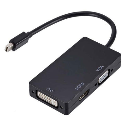 Mini displayport naar HDMI/DVI/VGA adapter - Zwart