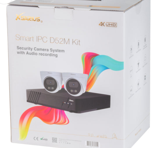 Xsarius Smart IPC D52M Kit met 2 IP Camera's – Geavanceerd Beveiligingscamera Systeem met Audio-opname