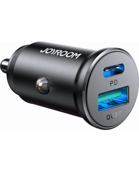 Autolader USB-A en USB-C - Auto Oplader USB - 30W - Zwart