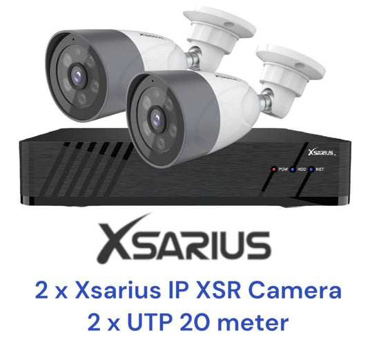 Xsarius XSR-2 Beveiligingscamera Set 2 POE Smart AI IP camera - 4MP Full HD 1080p