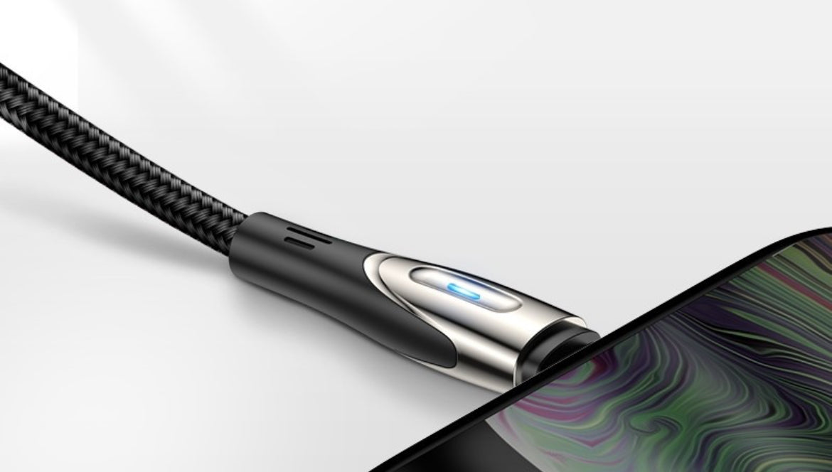 USB-A naar Micro USB Kabel - 2 Meter - Sharp series -3A - Zwart