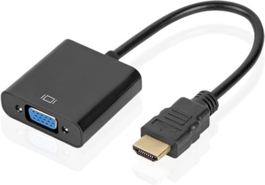 HDMI naar VGA Adapter Kabel - 1080p Full HD - Zwart