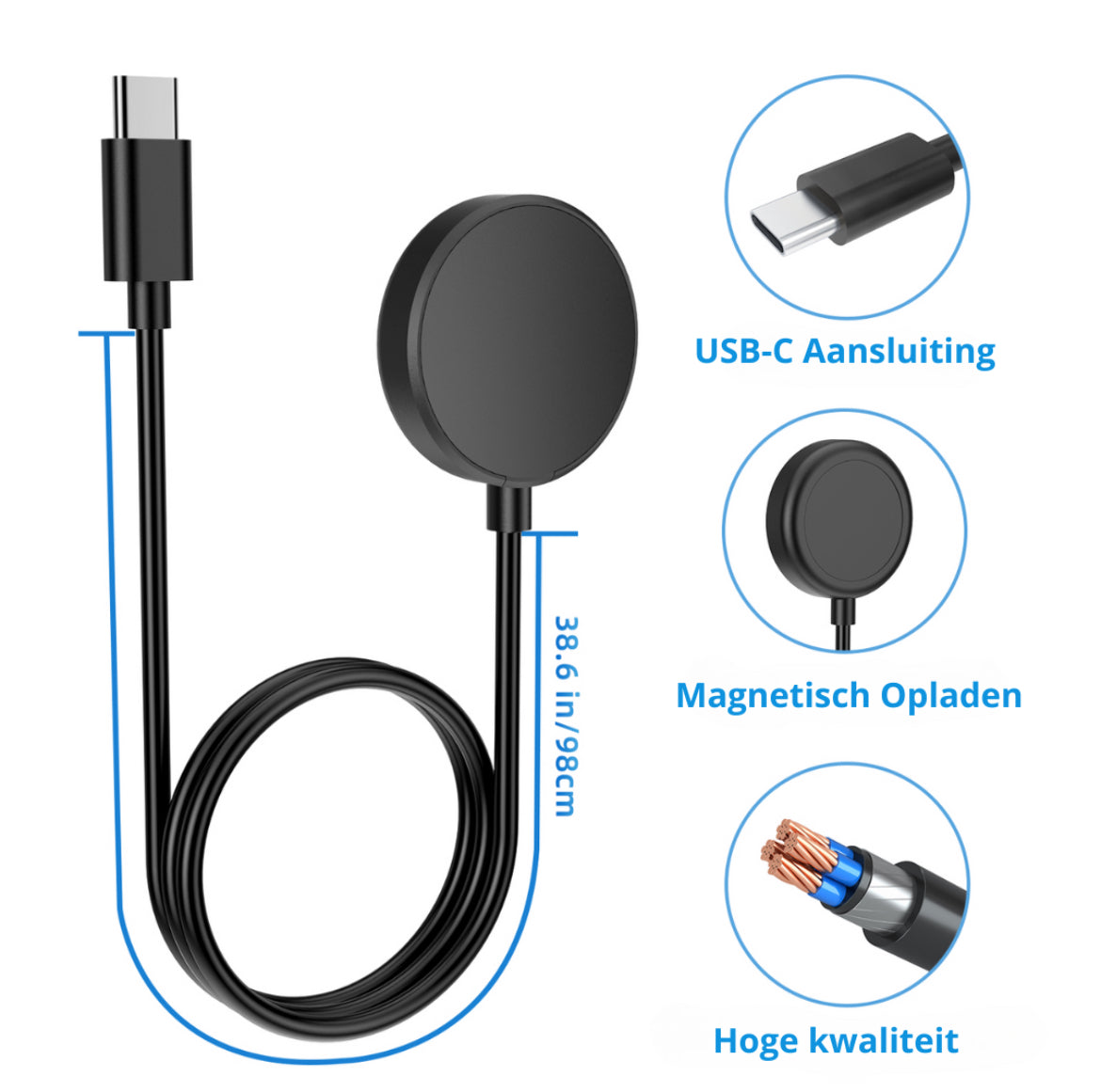 Oplaadkabel geschikt voor Samsung Galaxy Watch
