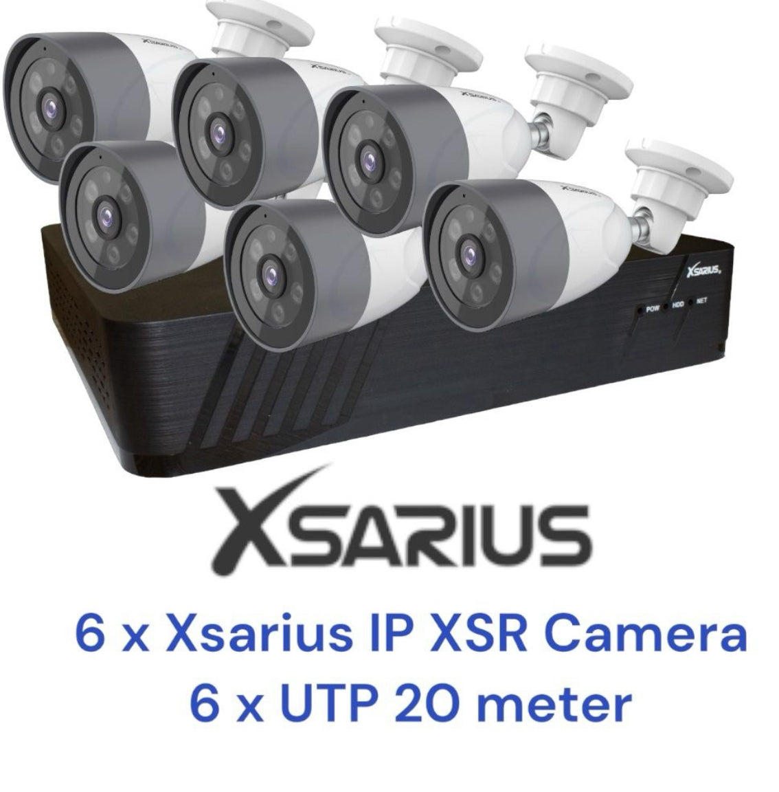 Xsarius XSR-6 Beveiligingscamera Set 6 POE Smart AI IP camera - 4MP Full HD 1080p