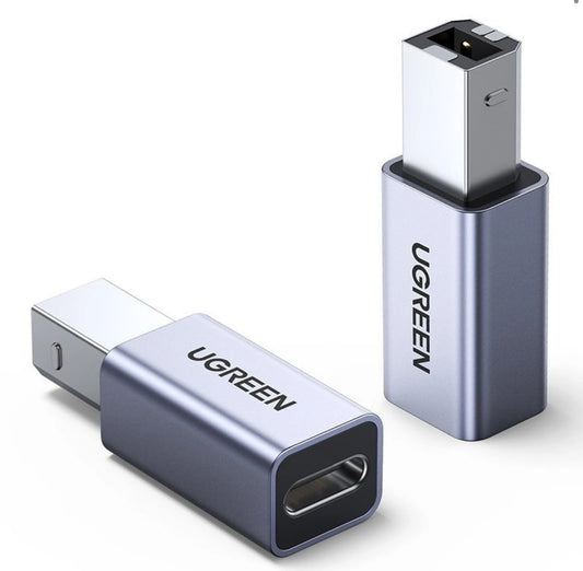 USB-C Naar USB-B Adapter - Printer Adapter - Grijs